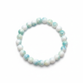 Fehér-Türkiz Foltmintás Karkötő